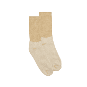 Harvest & Mill Organic Cotton Socks Tan-Green Crew