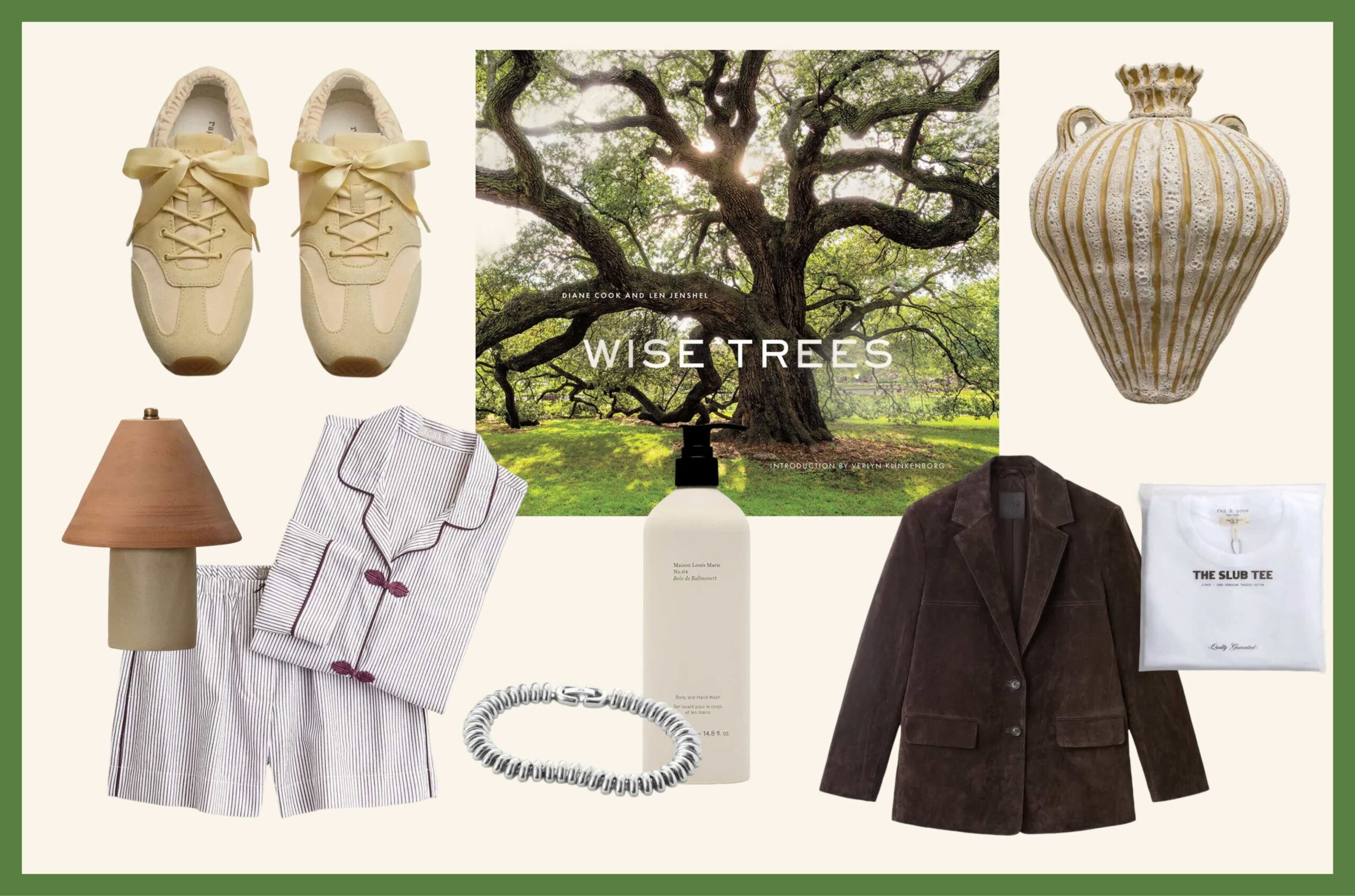 A collage featuring holiday gifts for women